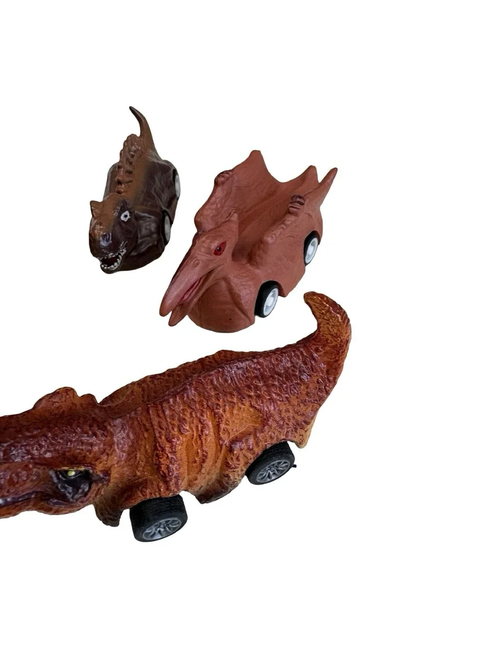 Assorted Lot of 6 Dinosaur Slot Cars Mixed Colors Species